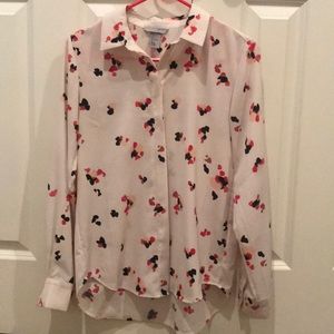 H&M button down printed top US size 2